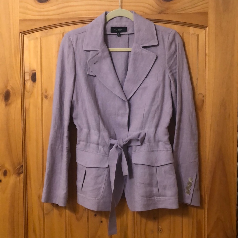 Talbots Linen Jacket size 6 in Orchid